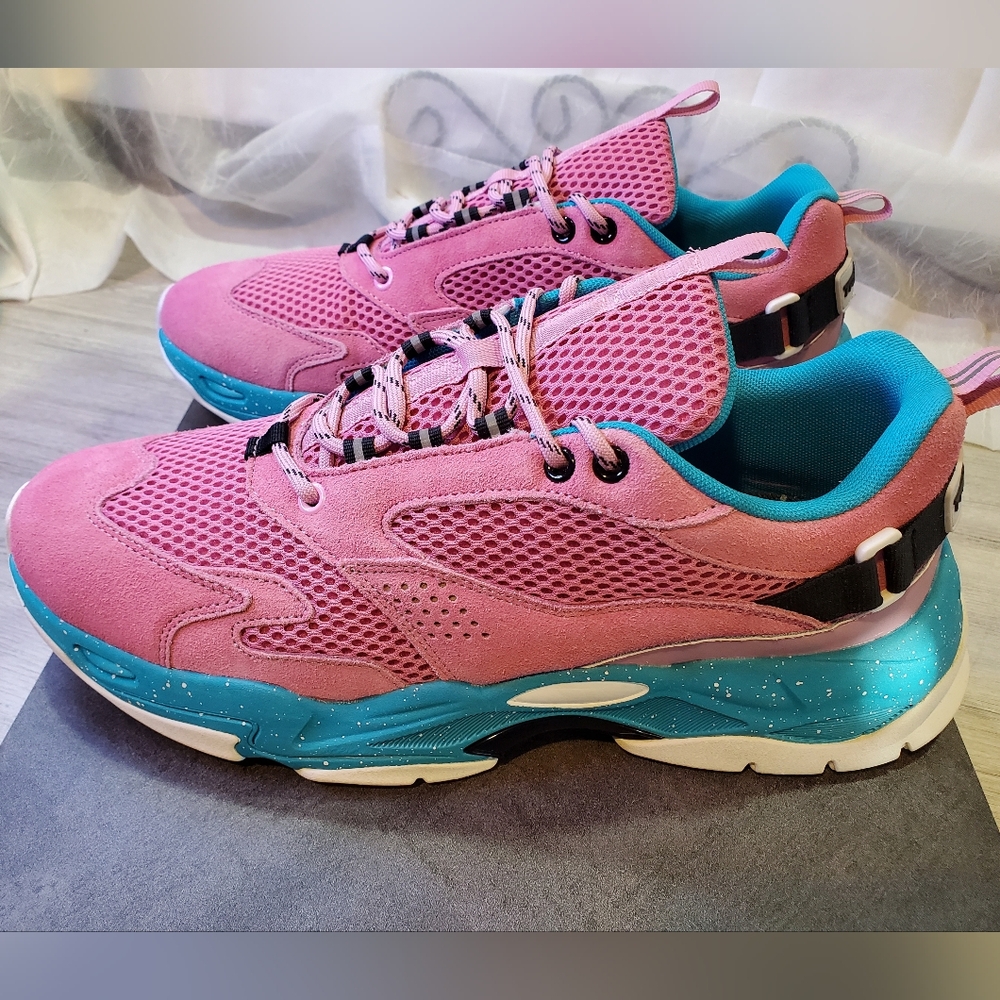 Triple 7 Mens Miami Pink Blue White Black Fashion Sneakers SIZE 11 MENS 12.5 W
